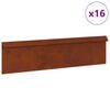 vidaXL Ograda protiv puževa 16 kom. 100 x 3,5 x 25 cm Otporni čelik