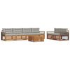 vidaXL Set vanjskih sofa 7 kom. Prirodna i svijetlo siva