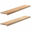 vidaXL Prozorske klupice 2 kom 140x30x2 cm netretirane masivne hrast