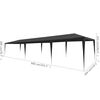 vidaXL Šator za zabave 3 x 9 m PE antracit