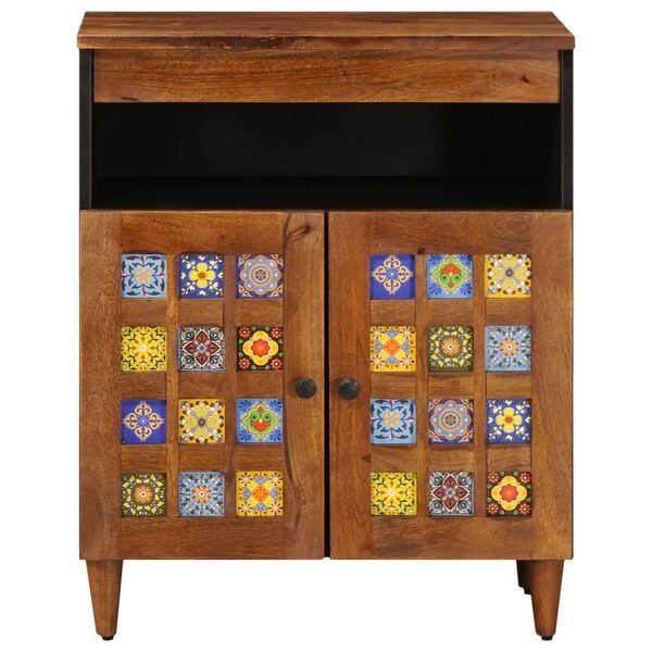 vidaXL Kreveta s pohranom Orah 60 x 33 x 75 cm Čvrsto drvo manga