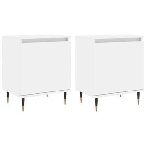 vidaXL Noćni ormarići 2 kom bijeli 40 x 30 x 50 cm konstruirano drvo