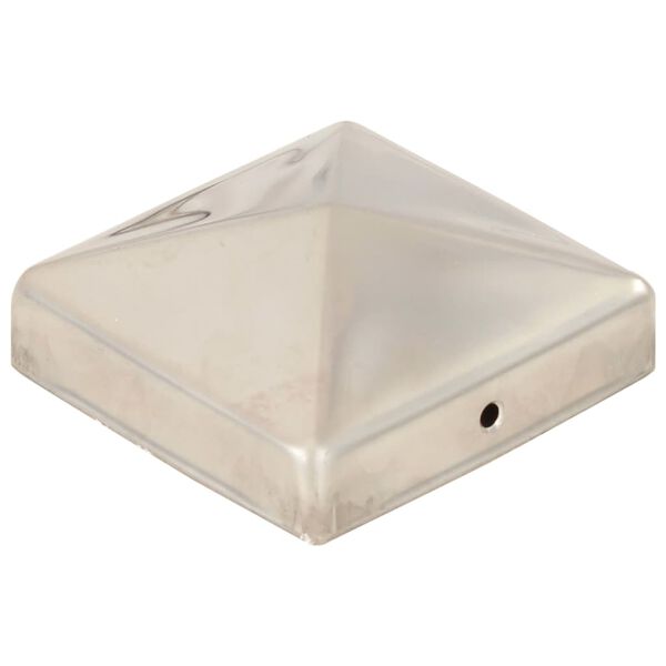 vidaXL Piramidalni poklopci za stupove ograde 6 kom čelični 81 x 81 mm
