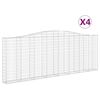 vidaXL Lučne gabionske ko&scaron;are 4 kom 400x30x40/60 cm pocinčano željezo