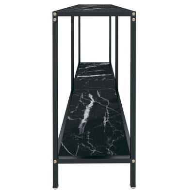 vidaXL Konzolni stol crni 140 x 35 x 75,5 cm od kaljenog stakla