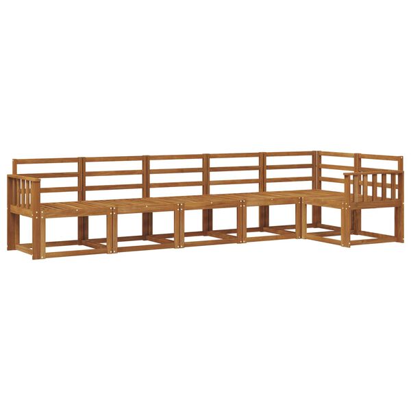 vidaXL Set vanjskih sofa 6 pcs Prirodna Čvrsto drvo akacije