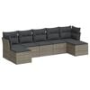 vidaXL 7-dijelni set vrtnih sofa sivi od poliratana