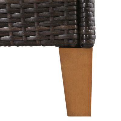 vidaXL Vrtne stolice s jastucima od poliratana 2 kom smeđe