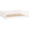 vidaXL Krevet za pse bijeli 105,5x75,5x28 cm od masivne borovine