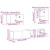vidaXL Set zidnog ormarića za TV 4 pcs Staro drvo Konstruirano drvo
