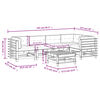 vidaXL 6-dijelna vrtna garnitura od masivnog drva s jastucima