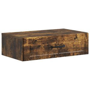 vidaXL Stolna montirana na zid Dimljeni hrast 59 x 34,5 x 17 cm