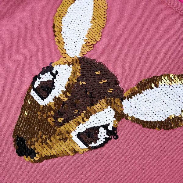 Dječja majica dugih rukava boja maline 92