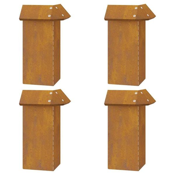 vidaXL Ograde protiv puževa 8 pcs Rđa