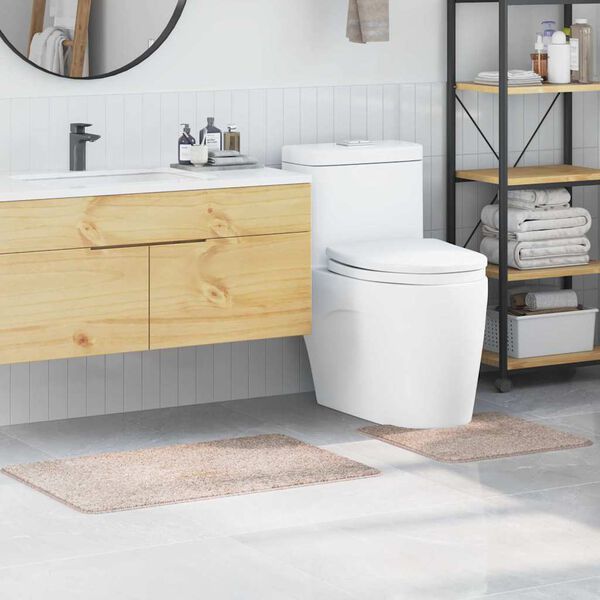 vidaXL Set prostirki za kupatilo s protukliznom podlogom 2 pcs Krema