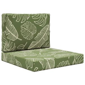 vidaXL Jastuk za vanjsku sofU 2 pcs Dizajn lista Poliester