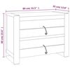idaXL Komoda 80 x 35 x 60 cm od masivne tikovine
