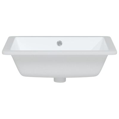 vidaXL Kupaonski umivaonik bijeli 50x40,5x18,5 cm pravokutni keramički