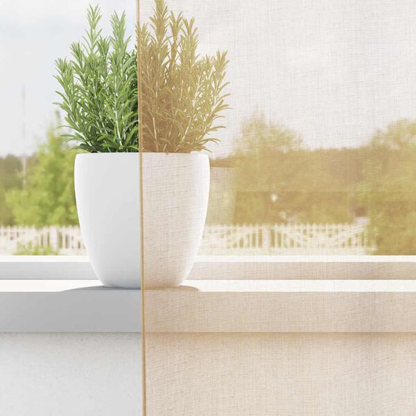 vidaXL Voile zavjese s džepovima za &scaron;ipke 2 kom boja pijeska