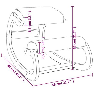 vidaXL Stolica klečalica crna 55 x 84 x 55 cm šperploča od breze
