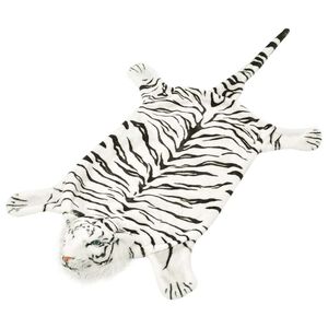 vidaXL Tepih Tigar od Pli&scaron;a 144 cm Bijeli