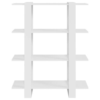 vidaXL Ormarić za knjige / pregrada sjajni bijeli 100 x 30 x 123,5 cm