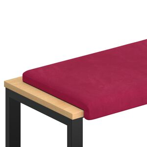vidaXL Jastučić za klupu Bar&scaron;un Vinska crvena Dubina 35 cm