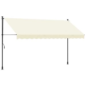 vidaXL Tenda na uvlačenje krem 350 x 150 cm od tkanine i čelika