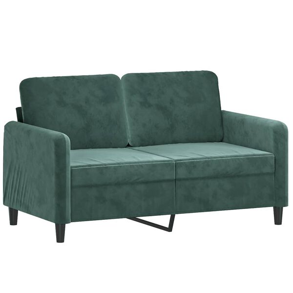 vidaXL 3-dijelni set sofa tamnozeleni baršunasti
