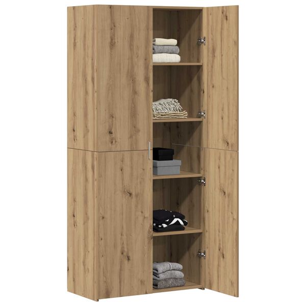 vidaXL Highboard 2 pcs Umjetnički hrast 80 x 42 x 185 cm