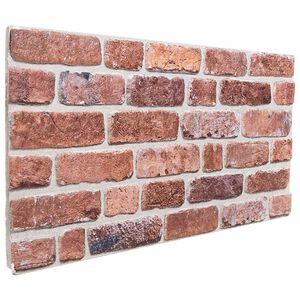 vidaXL Zidne panele 10 pcs Crvena 100 x 50 cm EPS pjena