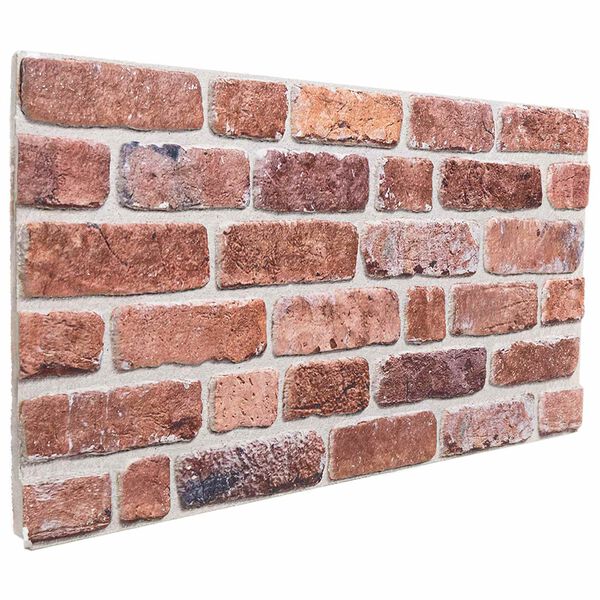 vidaXL Zidne panele 10 pcs Crvena 100 x 50 cm EPS pjena