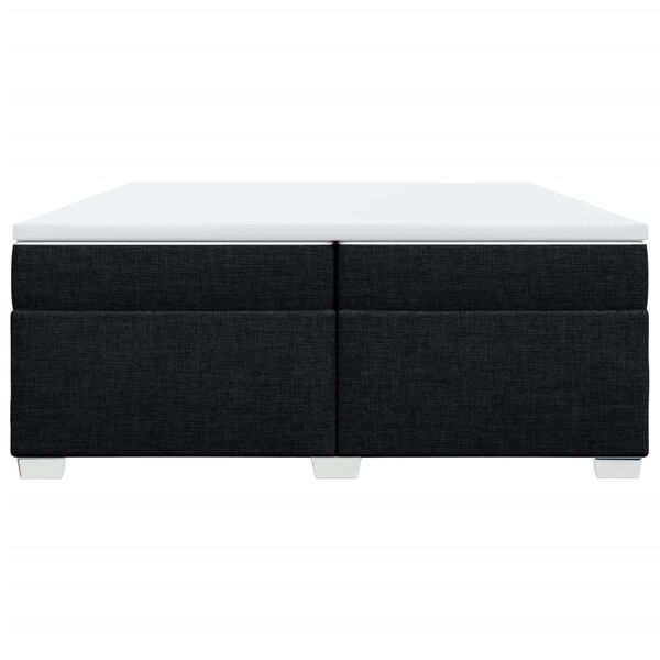 vidaXL Krevet s oprugama i madracem crni 200x200 cm od tkanine