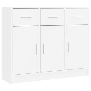 vidaXL Komoda bijela 91x28x75 cm inženjerski drvo