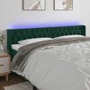 vidaXL LED uzglavlje tamnozeleno 203x16x78/88 cm bar&scaron;unasto