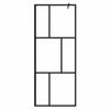 vidaXL Pregrada za tu&scaron;iranje od kaljenog stakla crna 80 x 195 cm