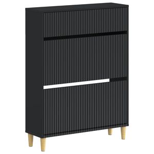vidaXL Ormar za cipele ARNHEM 78 x 24 x 103 cm Konstruirano drvo Crna