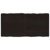 vidaXL Stolna ploča tamnosmeđa 120x60x(2-6) cm obrađena hrastovina