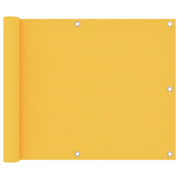 vidaXL Balkonski zastor žuti 75 x 600 cm od tkanine Oxford