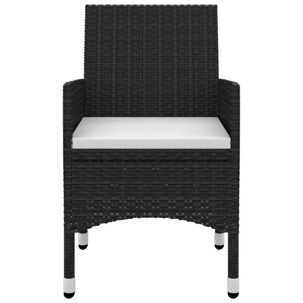 vidaXL 5-dijelni vrtni blagovaonski set s jastucima poliratan i staklo