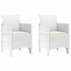 vidaXL Vrtna stolica 2 pcs Bijelo 53 x 49 x 85 cm Polipropilen