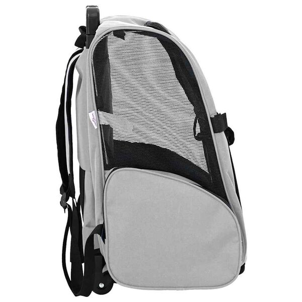 vidaXL Kolica za kućne ljubimce 3-u-1 Dizajn Siva 48x32x(57-106) cm Oxford tkanina
