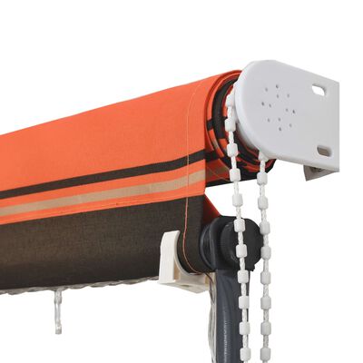 vidaXL Tenda na uvlačenje s LED svjetlima 250x150 cm narančasto-smeđa