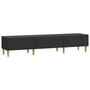 vidaXL TV ormar 147 x 34,5 x 30 cm Crna Konstruirano drvo