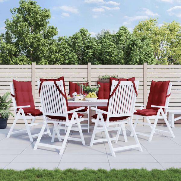 vidaXL Jastuci za stolicu s visokim naslonom 6 kom boja vina tkanina