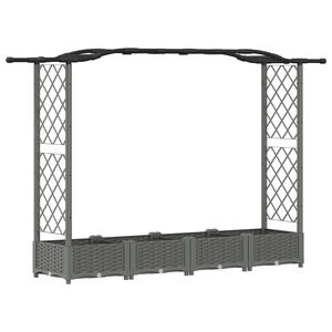 vidaXL Povi&scaron;eni krevet s mrežom i krovom Svjetlosiva 207 x 40 x 123 cm