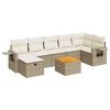 vidaXL 8-dijelni set vrtnih sofa od poliratana s jastucima bež