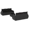 vidaXL 7-dijelni set vrtnih sofa od poliratana s jastucima crni