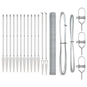 vidaXL Stup za ogradu Srebrna