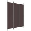 vidaXL Sobna pregrada s 3 panela smeđa 150x200 cm od tkanine